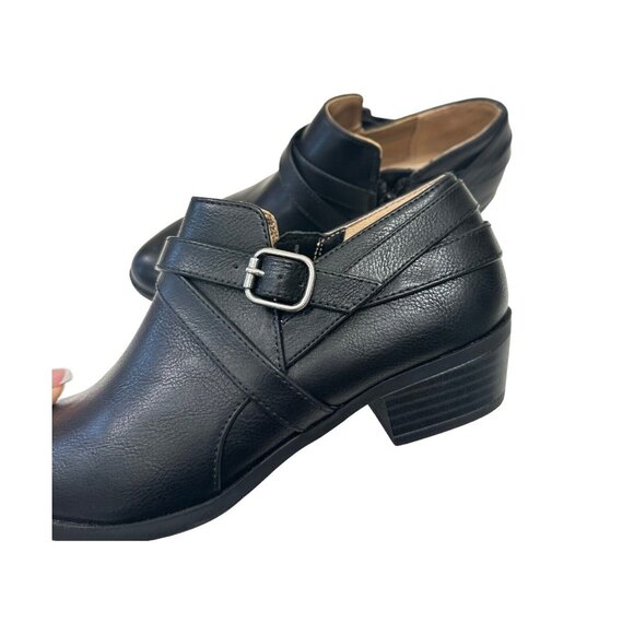 LifeStride Velocity 2.0 Adley Women Black Faux Leather Ankle Booties SZ 6.5M - Picture 10 of 13